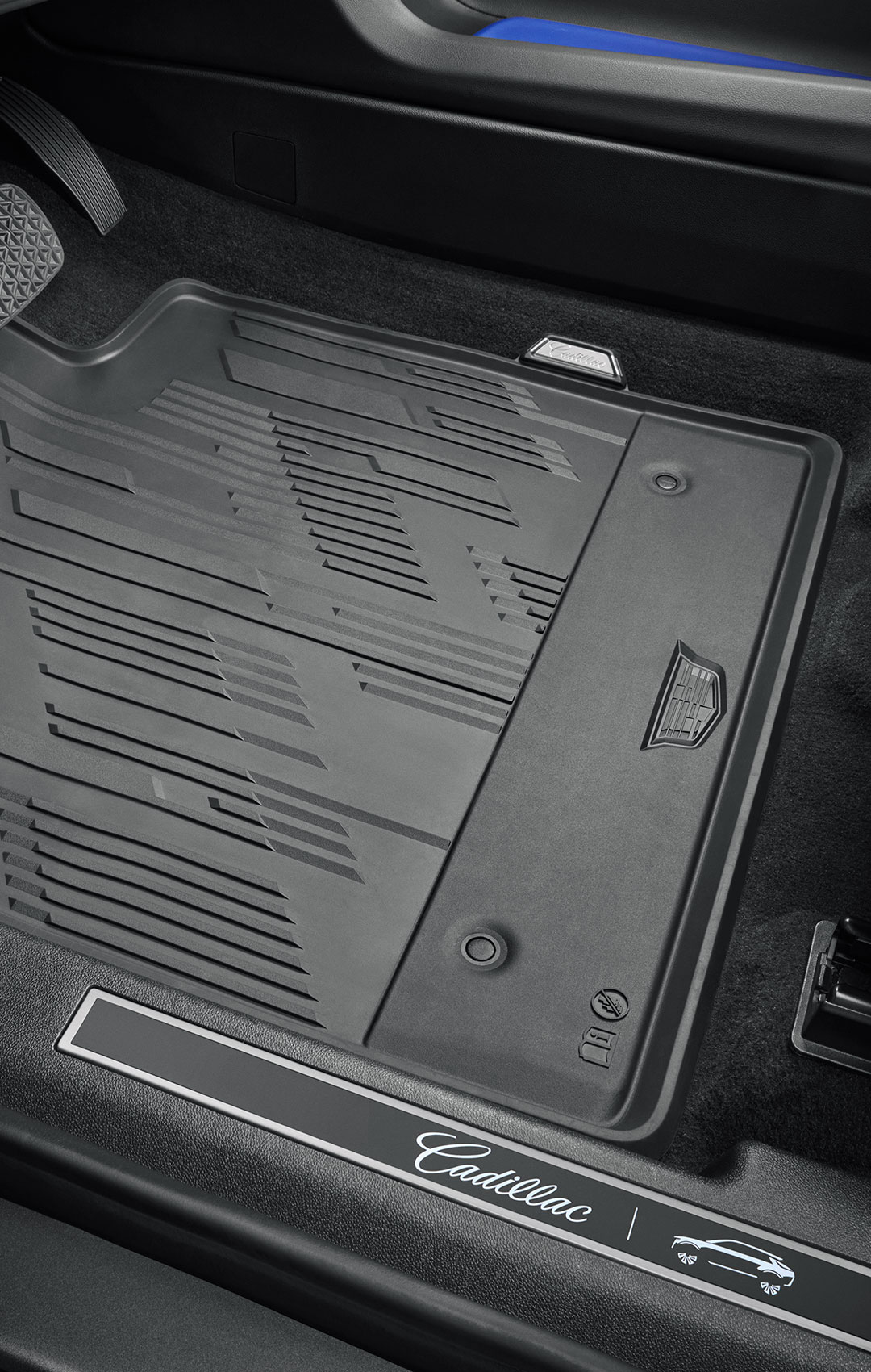 Tapete de vinil con emblema para primera y segunda fila de asientos de la nueva Cadillac Lyriq, SUV eléctrica de lujo